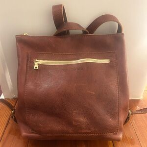 Portland Leather Goods Classic Tote Backpack Nutmeg